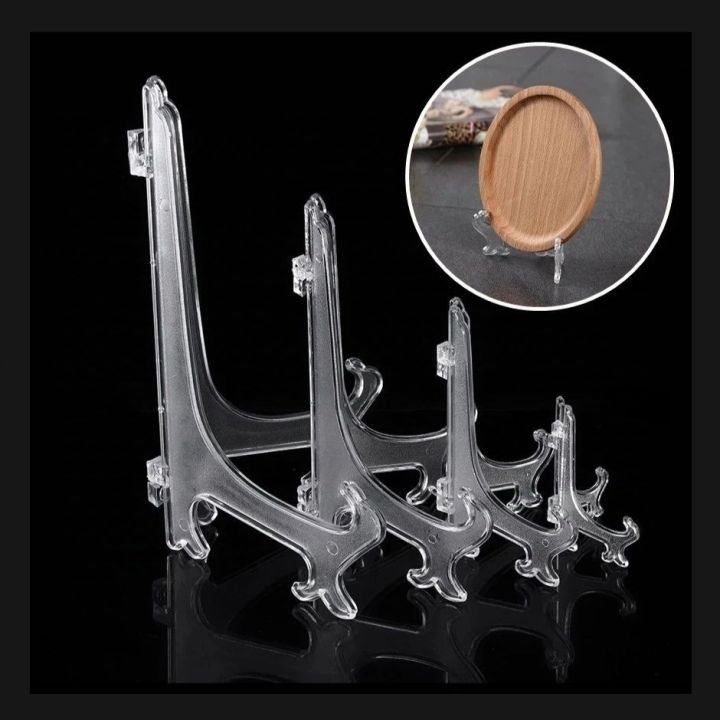 Pack of 2, easal display stand for resin plate , 4, 5.25, 7 and 8.5 inches , acrylic easal stands for plates, art pieces and certificates (2 pieces /stands)