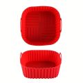 1 square silicone air fryer liner is reusable and can be used for dishwasher cleaning, ovens, baking tools, and kitchen gadgets. 