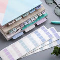 Morandi Colors Index Stickers, Light Color Index Notes, Transparent Writable Folder Sticky Notes. 