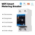 Din Rail WIFI Circuit Breaker 63A Smart Timer Switch with Unit Lock- Relay Remote Control ,MCB wifi cercuit Breaker Compatiable With Alexa Google  with voltage protection 63A plus Kwh Reading Metering - With warranty. 