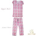 Women Summer Printed T-Shirt and Plazzo Set-Fashionable and Comfortable for Ladies/Girls. 