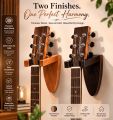 Premium Wooden Guitar Wall Mount Hanger | Acoustic & Electric Guitar Holder | Wall Mounted Guitar Hook Stand | Solid Wood Guitar Rack.