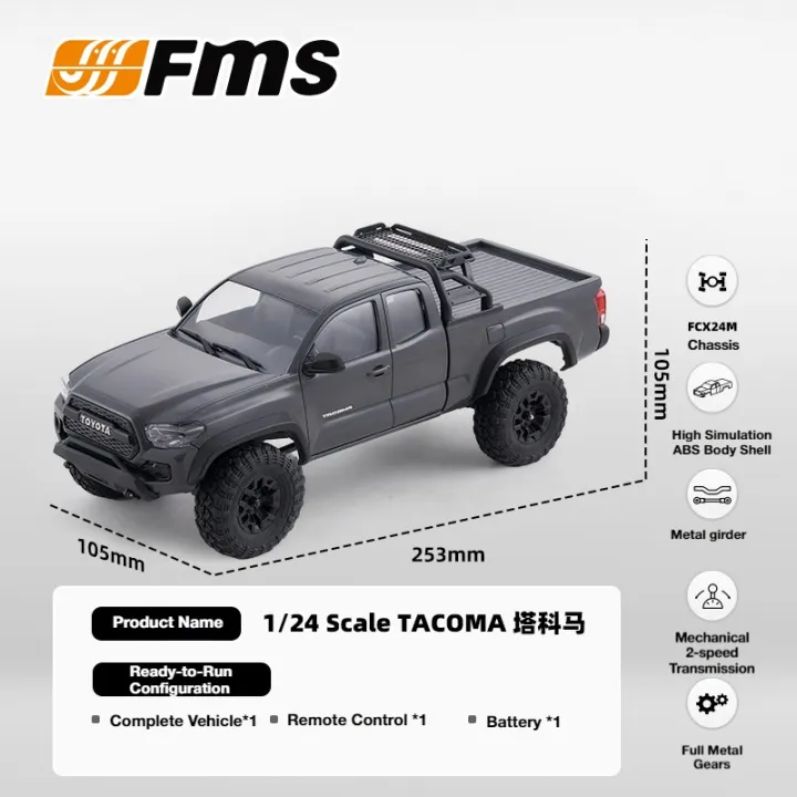 FMS%20Tacoma%20Officially%20Authorized%20Simulation%20Small%20Scale%201/24%204WD%20Remote%20Control%20Climbing%20Car%20RC%20Off-Road%20Vehicle%20FCX24M%20RTR%20-%20Image%207