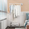 Clothes Rack Double Rod Movable Coat Rack Multifunctional Bedroom Shelf Portable Simple Hanger Multi-layer Storage Clothes Racks. 