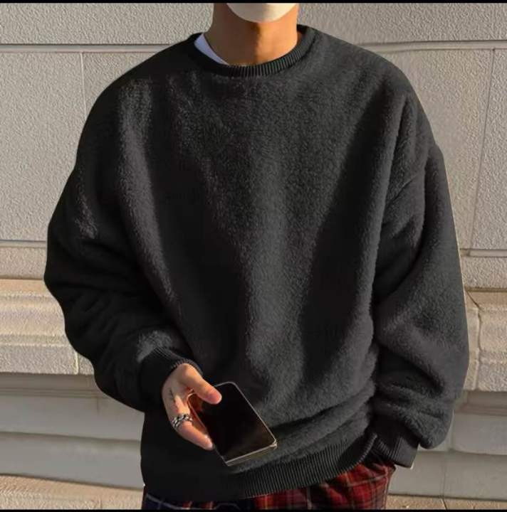 Men’s Heavy Fur Stylish Sherpa Sweatshirt For Winter