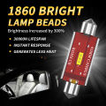 10X LED Festoon 31mm 36mm 39mm 41mm C5W C10W 1860 CSP Bulbs Canbus License Plate Lights Interior Reading Dome Lamps White 12V. 