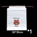 Popular Broun bear bag brown bear bag drawstring plastic bag storage bag cosmetic bag drawstring bag 1 leaf pattern cartoon brown bear bag. 