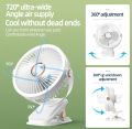 Camping Fan Rechargeable Desktop Portable Air Circulator Wireless Ceiling Electric Fan With LED Light Clip-on Home Fan. 