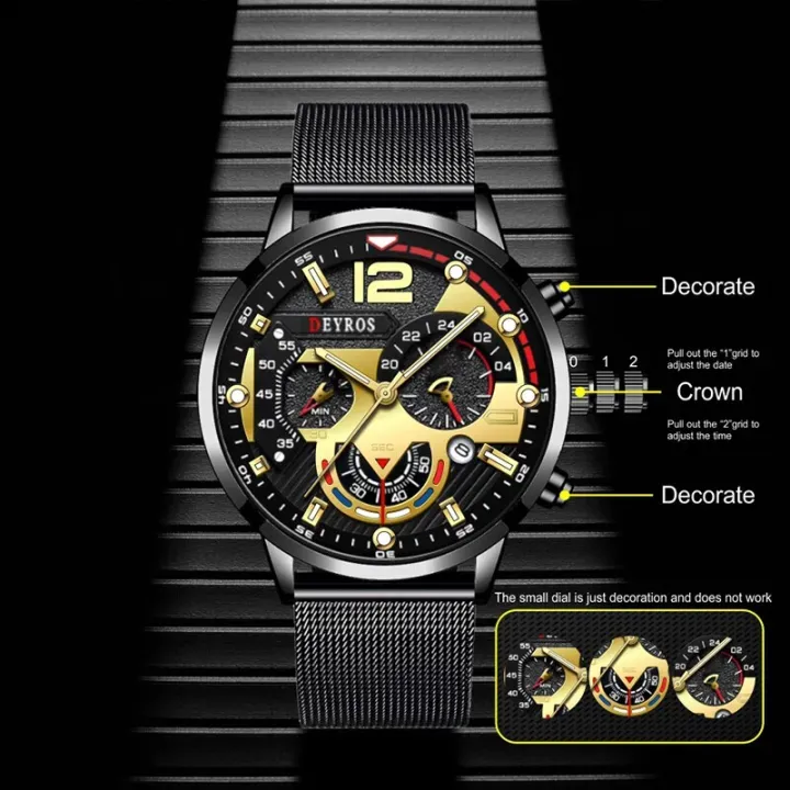 2023%20Fashion%20Mens%20Business%20Watches%20Luxury%20Stainless%20Steel%20Mesh%20Belt%20Quartz%20Wrist%20Watch%20Luminous%20Clock%20Men%20Casual%20Calendar%20Watch%20-%20Image%202