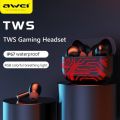 Awei T29 Pro True Wireless Games Earbuds With RGB Color Lighting Charging Case. 