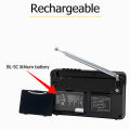 XHDATA D-328 Versatile AM/FM/SW DSP Portable Radio Receiver with MP3 Player TF Card USB, and Bluetooth Connectivity. 