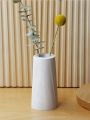 Ribbed vase small size(plantable +artificial flower decorative)size 10*5.5 cm.