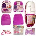 Jewellery Backpack Playset for Girls - DIY Beads Bracelet & Necklace Making Kit - Portable Pretend Play Jewelry Toy for Kids Age 3+ - Girls Jewellery Making Kit with Beads - Jewelry Kit for Kids 3+ - Gift Toy for Girls - Backpack Toy Set. 