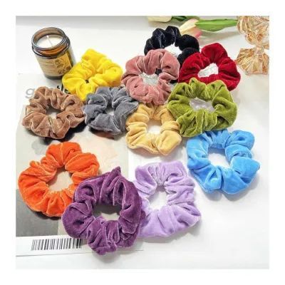 6 pcs Velvet Scrunchie for Volumize Hijab Jura Scrunchie Hair ties Hands Scrunchie for Women and girls