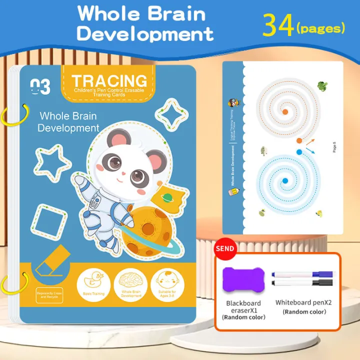34-Page%20Reusable%20Children's%20Practice%20Book%20Set%20with%20Erasable%20Pen%20-%20Early%20Learning%20of%20Writing%20and%20Drawing%20Skills,%20Educational%20Books%20for%20Pen%20Control%20Training,%20Innovative%20Learning%20-%20Perfect%20Choice%20for%20Christmas%20and%20Birthday%20%20-%20Image%207