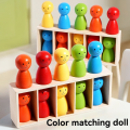 Learning Color Toys Montessori Color Classification Game Wooden Guessing Color Doll Fine Motion. 