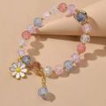 New Shell Daisy Charm Stretch Bracelets Bohemian Colorful Sunflower Crystal Beaded Bra.... 