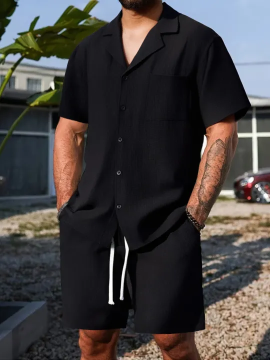 New%20Men's%20Summer%20Casual%20Sport%202%20Piece%20Sets%20Fashion%20Cotton%20Linen%20Short%20Sleeve%20Shirt%20and%20Shorts%20Suit%20Men%20Loose%20Sport%20Shirt%20Outfits%20-%20Image%203