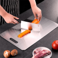 316 Stainless Steel Chopping Board Panel Kitchen Household Thickened Double Sided Kneading Dough Board Fruit Meat Cutting Board.