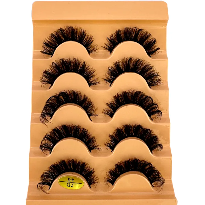 Cat%20Eye%20Eyelashes%203D%20Natural%20False%20Lashes%20D%20Curl%20Fluffy%20Soft%20Cross%205%20Pairs%20Manga%20Lashes%20Wispy%20Natural%20Eyelash%20Extension%20Makeup%20-%20Image%204