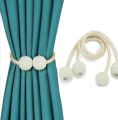 2 Pieces Magnetic Curtain Tiebacks Clips Decorative Rope Ties. 