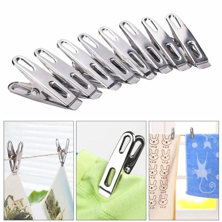 Stainless%20Steel%20Cloth%20Drying%20Clip-Silver%2020%20Piece%20Set%20-%20Hanger%20-%20cloth%20hanger%20-%20Image%204