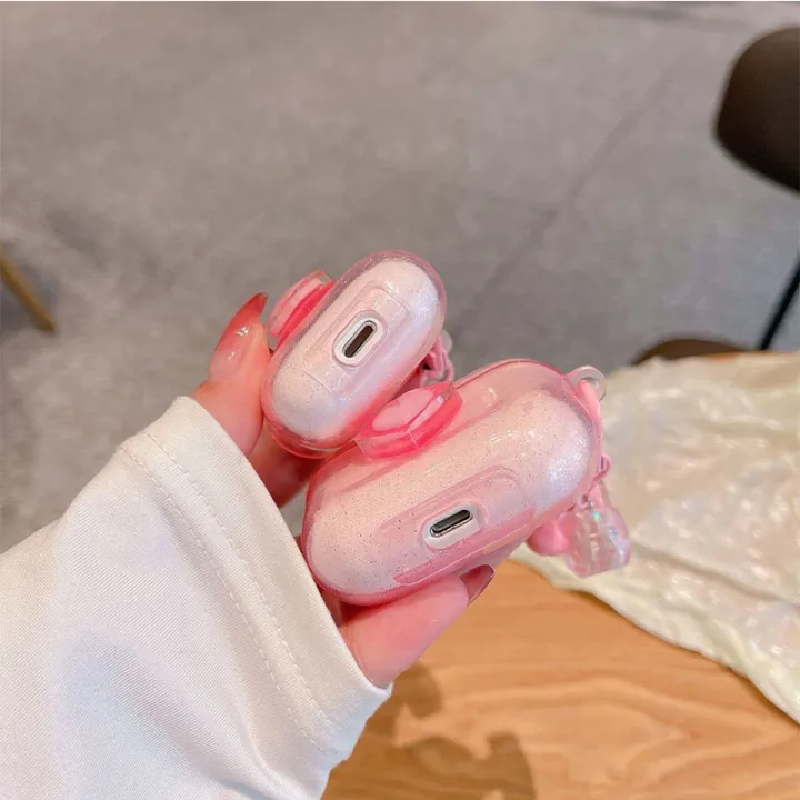 Cute%20Glitter%20Love%20Crystal%20Headphone%20Cover%20Pendant%20Minimalist%20Style%20For%20Apple%20Airpods%20Bluetooth%20Headset%20Protective%20Case%20-%20Image%203