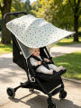 Universal Sunshade for Multiple Baby Models, Sun Protection and Light-Blocking Cover for Baby Travel, Foldable and Breathable, Cartoon Print Ins Style. 