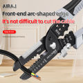 AIRAJ 7 inch Wire Stripper Decrustation Pliers Crimper Cable Stripper Cutter Multifunctional Wire Repair Tool Hardware Tools. 