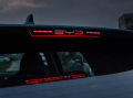 1PC Carbon Fiber Logo Sticker Brake Light Sticker High Luminous Brake Decorative Cover Car Stickers For Byd Atto 3 2022-2024. 