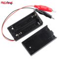 3V 2 Cells AA Battery Holder Case Storage Box with ON/Off Switch Alligator Clip Wire Cable 130mm. 