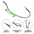 10pcs Luminous Spring-loaded shrimp hook Live Shrimp Hooks Stainless Steel Saltwater Live bait Fishing Hooks Shrimp Walker.