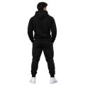 Men's Black Fleece Tracksuit 2 Piece | Winter Hoodie & Joggers Set | Warm Sports Suit | Gym, Casual & Outdoor Wear. 