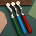 Leather Sewing Stitch Roulette Marker Tracing Wheel Sewing Tool Sets Practical Wood Handle Wheel Tool for Leathercraft. 