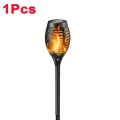12LED Solar Flame Torch Light Flickering Light Waterproof Garden Decoration Outdoor Lawn Path Yard Patio Floor Lamp. 