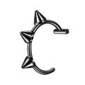 1Pc Stainless Steel Fake Nose Ring Hoop Septum Rings C Clip Lip Ring Earring Fake Nose Piercing Women Body Jewelry Non-Pierced.
