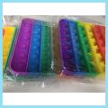 Pop It Sensory Fidget Toy (Square-shaped rainbow color). 