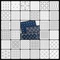 9/32Pcs Sashiko Embroidery Stencil Set - Reusable PET Geometric Patchwork Template for DIY Handmade Embroidery Tools.