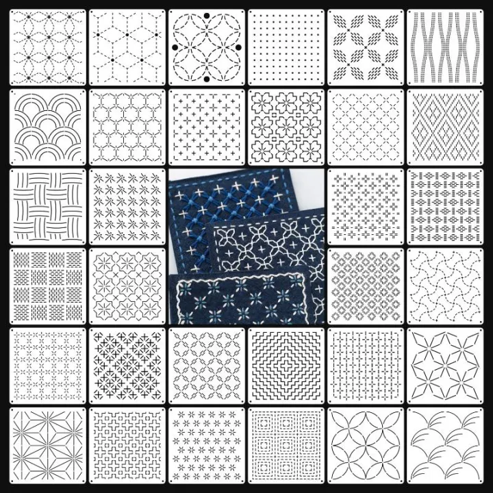 9/32Pcs%20Sashiko%20Embroidery%20Stencil%20Set%20-%20Reusable%20PET%20Geometric%20Patchwork%20Template%20for%20DIY%20Handmade%20Embroidery%20Tools%20-%20Image%204