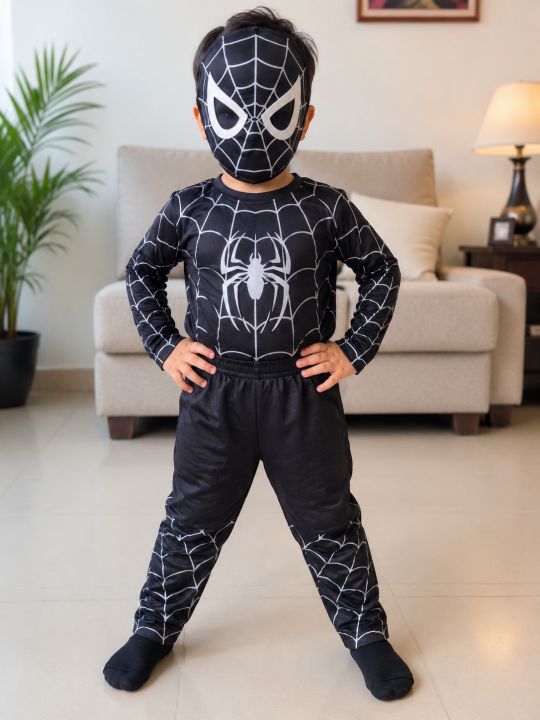 Kids%20Black%20Spider%20Hero%20Costume%20Set%20with%20Full%20Face%20Mask%20-%20Image%202