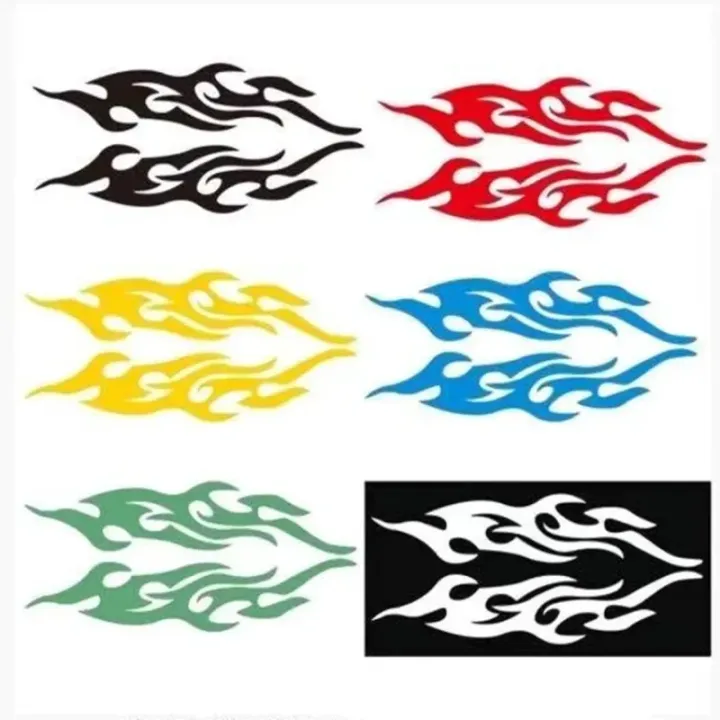 Car Stickers Modified Flame Reflective Sticker Auto Exterior ...