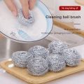 6pcs Steel Wire Balls for Washing Pots and Dishes and Non Falling Wire Brush Balls for Kitchen and Household Cleaning. 