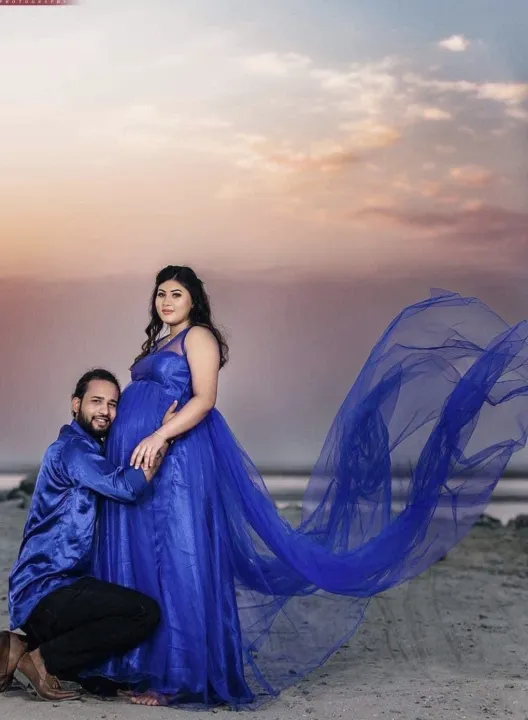 Women's%20Baby%20Shower%20Dress%20Long%20Sleeve%20Floral%20Print%20round%20Neck%20Maxi%20Dress%20for%20Baby%20Showers%20-%20Image%202