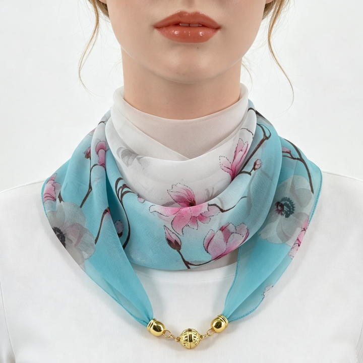 Magnetic%20Buckle%20Thin%20Chiffon%20Decorative%20Neck%20Scarf,%20Magnolia%20Print%20Neck%20Wrap,%20Lazy%20Scarf%20Quick%20Easy%20Fastening%20Neckerchief%20-%20Image%207