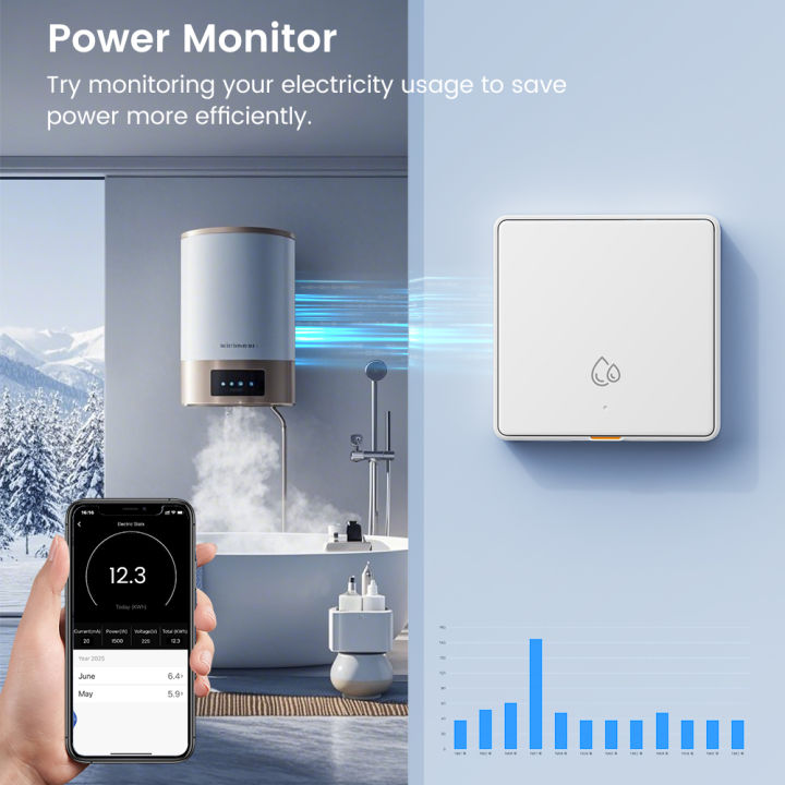 20A%204000W%20WiFi%20RF433%20Smart%20Switch%20For%20Hot%20Water%20Heater%20Assistant%20Tuya%20Wall%20Switch%20Power%20Monitor%20Work%20-%20Image%202