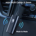 Mini Audio Cable 3.5mm Jack 90 Degree Right Angle Audio Input Adapter Auxiliary Cable Compatible with Car Audio Speakers.
