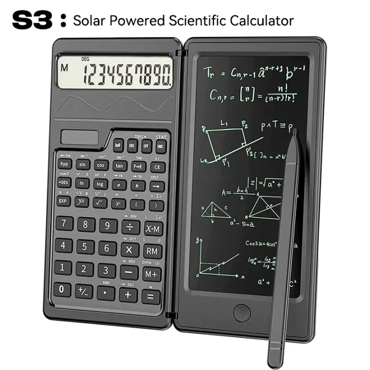 Solar%20Powered%20Scientific%20Calculator%20&%206%20Inch%20Writing%20Tablet%20Foldable%2010%20Digit%20LCD%20Display%20For%20Office%20Student%20Teachers%20Accountant%20-%20Image%207