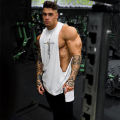 Summer Cotton Breathable Vests Gym Bodybuilding Muscle Tank Tops Mens Fitness Casual Clothing Extend Cut Off Sleeveless Shirts.
