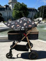 Universal Sunshade for Multiple Baby Models, Sun Protection and Light-Blocking Cover for Baby Travel, Foldable and Breathable, Cartoon Print Ins Style. 