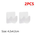 2-20pcs Shower Curtain Rod Holder Hook Strong Self-Adhesive Adjustable Wall Curtain Fixed Clip Hanging Rack Bathroom Accessories.